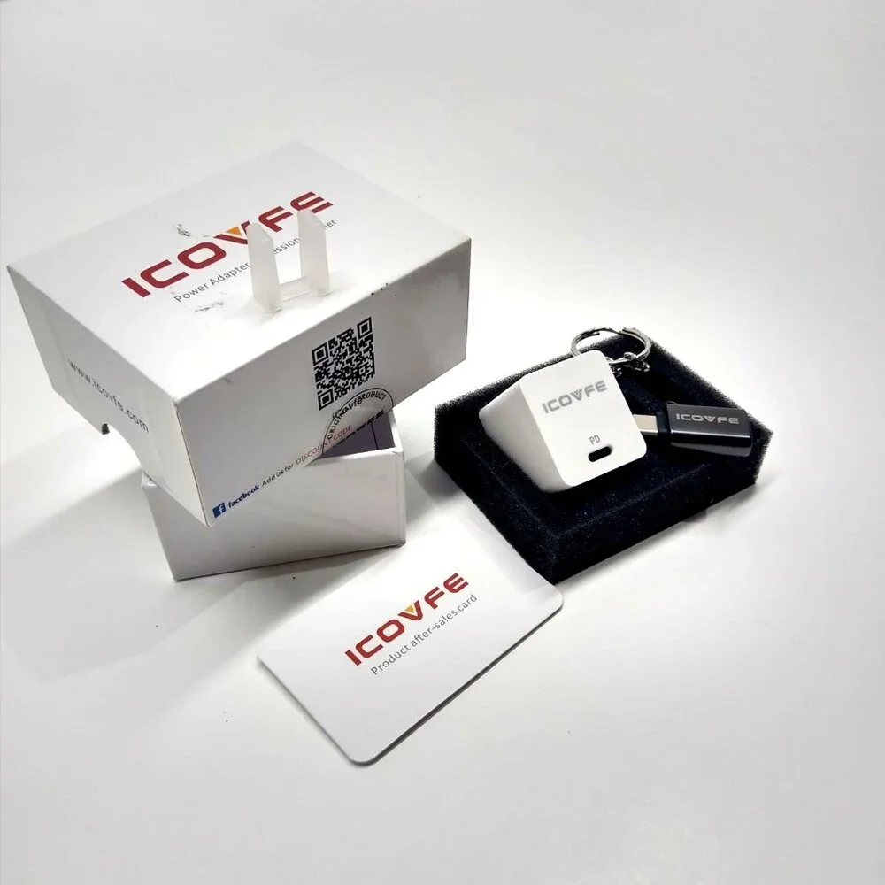 ICOVFE Pro Butler PD Charger 18W USB-C Model R5401 Compact & Portable / Keychain